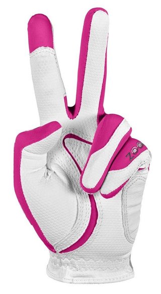 Zoom Zoom Weather guante de golf para mujer, blanco/fucsia