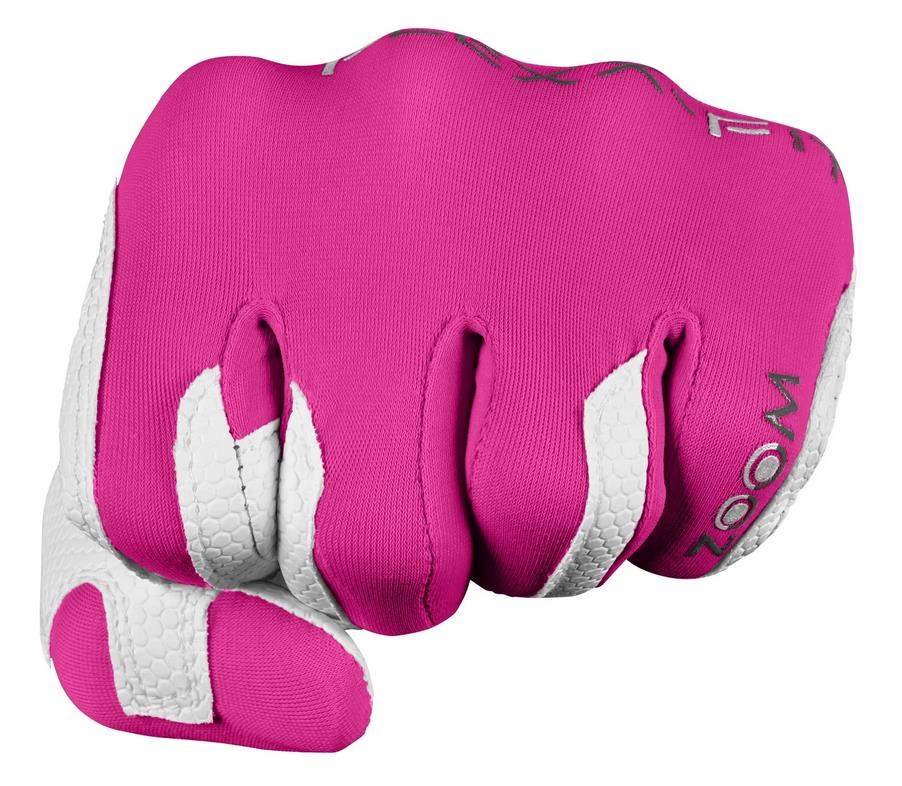 Zoom Zoom Weather guante de golf para mujer, blanco/fucsia