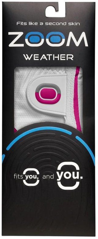 Zoom Zoom Weather guante de golf para mujer, blanco/fucsia