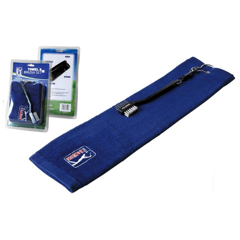 PGA Tour Golf Towel and Club Brush Set toalla de golf, azul marino
