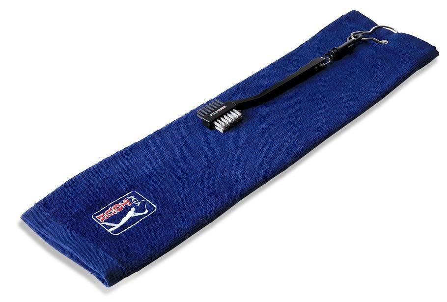 PGA Tour Golf Towel and Club Brush Set toalla de golf, azul marino