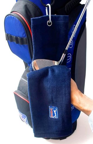 PGA Tour Golf Towel and Club Brush Set toalla de golf, azul marino