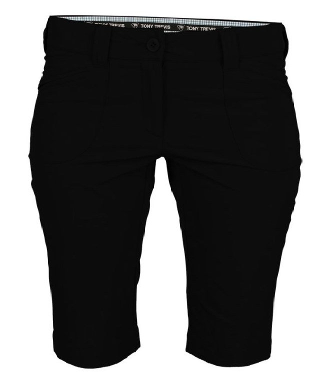 Tony Trevis ladies short slim fit pantalones cortos de mujer, negro