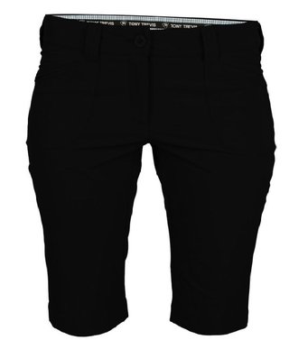 Tony Trevis ladies short slim fit pantalones cortos de mujer, negro