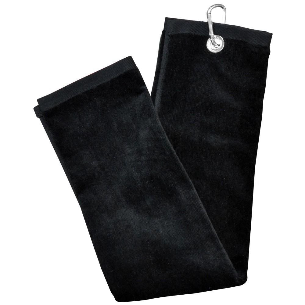 Longridge Blank Luxury Three Fold toalla de golf, negra