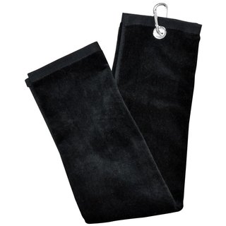Longridge Blank Luxury Three Fold toalla de golf, negra