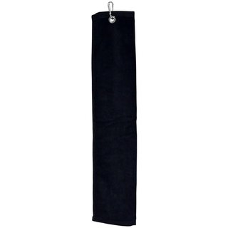 Longridge Blank Luxury Three Fold toalla de golf, negra