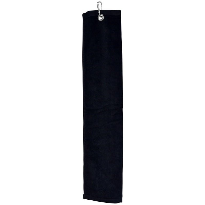 Longridge Blank Luxury Three Fold toalla de golf, negra