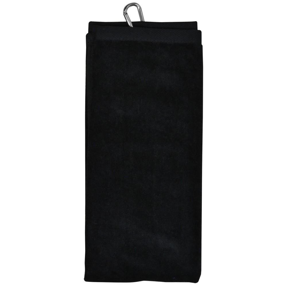 Longridge Blank Luxury Three Fold toalla de golf, negra