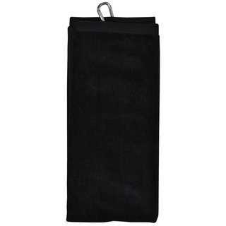 Longridge Blank Luxury Three Fold toalla de golf, negra