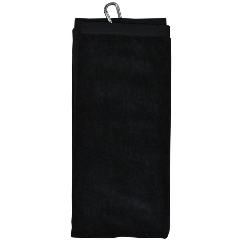 Longridge Blank Luxury Three Fold toalla de golf, negra