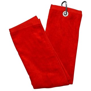 Longridge Blank Luxury Three Fold toalla de golf, roja