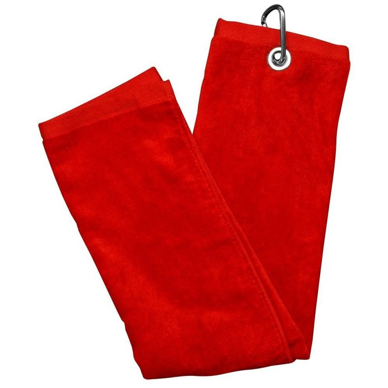 Longridge Blank Luxury Three Fold toalla de golf, roja