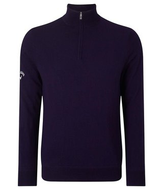 Callaway Windstopper 1/4 Zipped suéter de hombre, peacoat