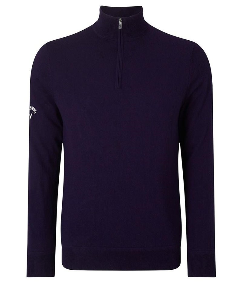 Callaway Windstopper 1/4 Zipped suéter de hombre, peacoat