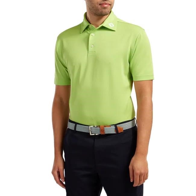 FootJoy Stretch Pique Solid polo de hombre, lima
