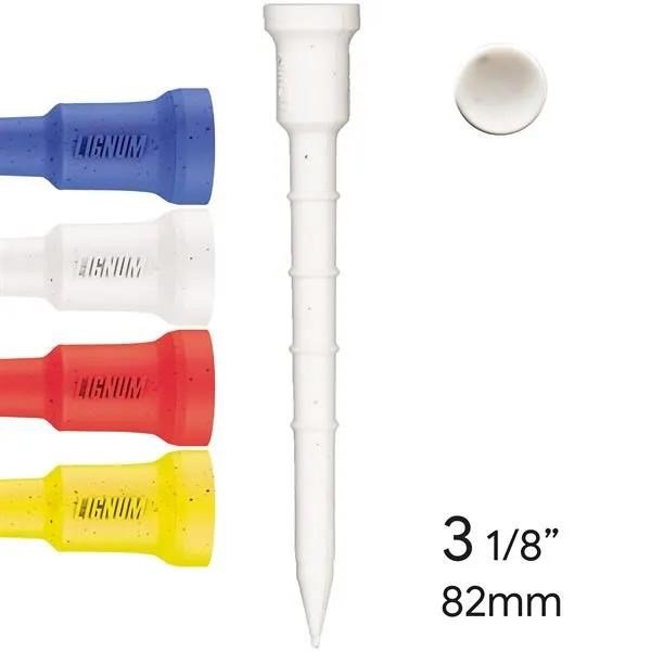 Lignum Tee 82mm (3 1/8") 12 unidades, colores variados