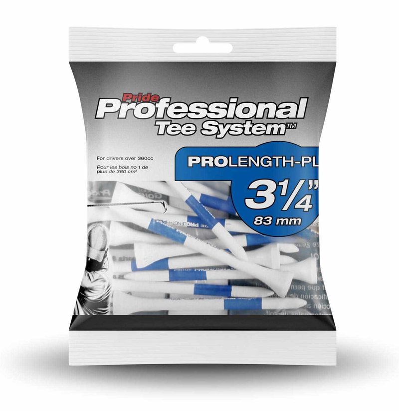 Pride Professional Tee System Prolength Plus tees de madera azules 83mm (3 1/4"), 15 unidades