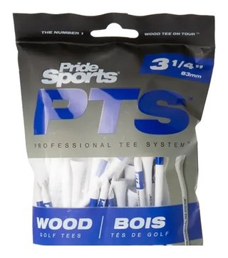 Pride Professional Tee System Prolength Plus tees de madera azules 83mm (3 1/4"), 15 unidades