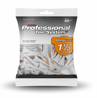 Pride Professional Tee System Prolength Mini tees de madera naranja 38mm (1 1/2"), 25 unidades