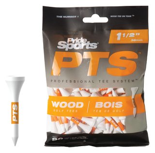 Pride Professional Tee System Prolength Mini tees de madera naranja 38mm (1 1/2"), 25 unidades