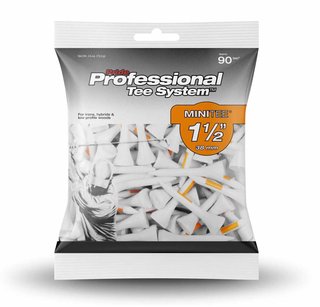 Pride Professional Tee System Prolength Mini tees de madera naranja 38mm (1 1/2"), 90 unidades