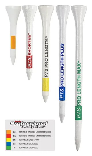 Pride Professional Tee System Prolength Yellow tees de madera 69mm (2 3/4"), 100 tees