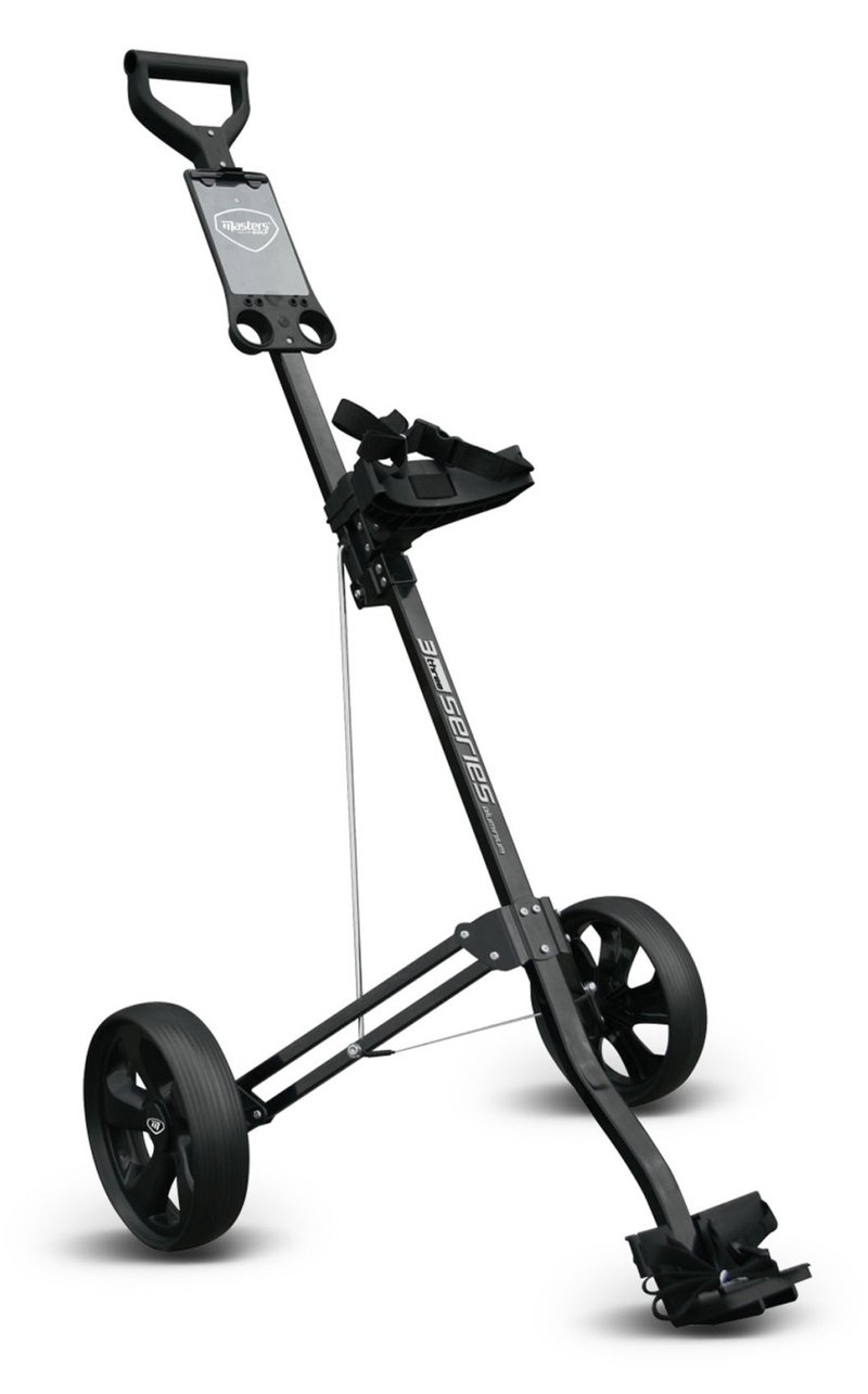 Masters Golf 3 Series Aluminium carrito manual de 2 ruedas, negro