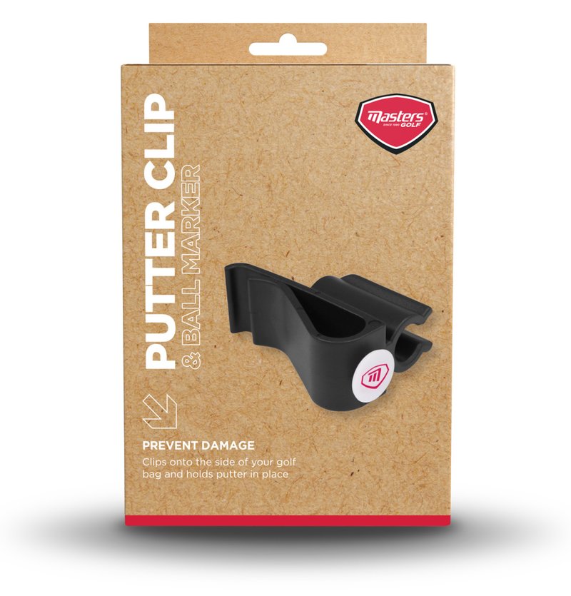 Masters Golf Putter Clip & Ball Marker accesorio, negro