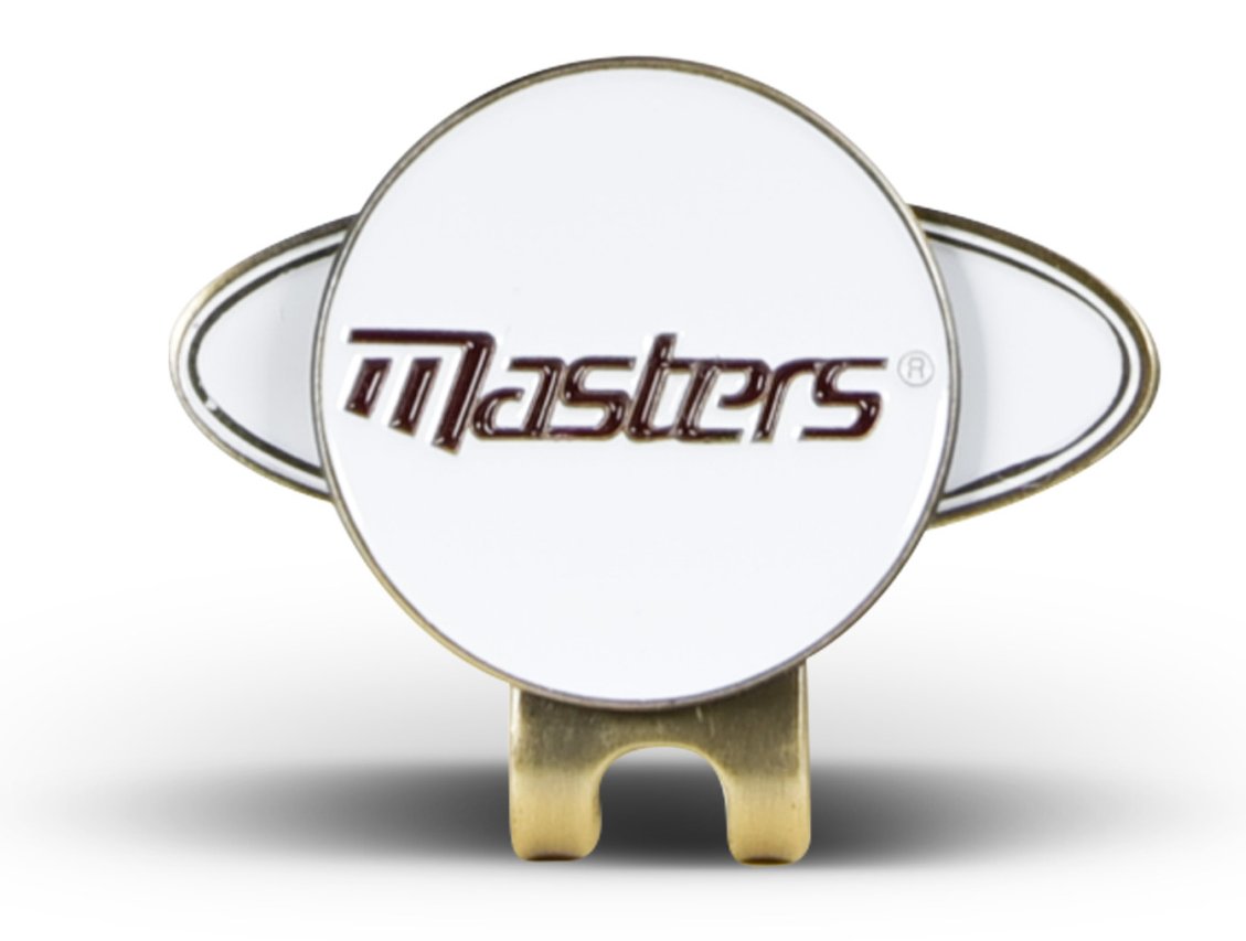 Masters Golf Cap Clip & Ball Marker, blanco/rojo