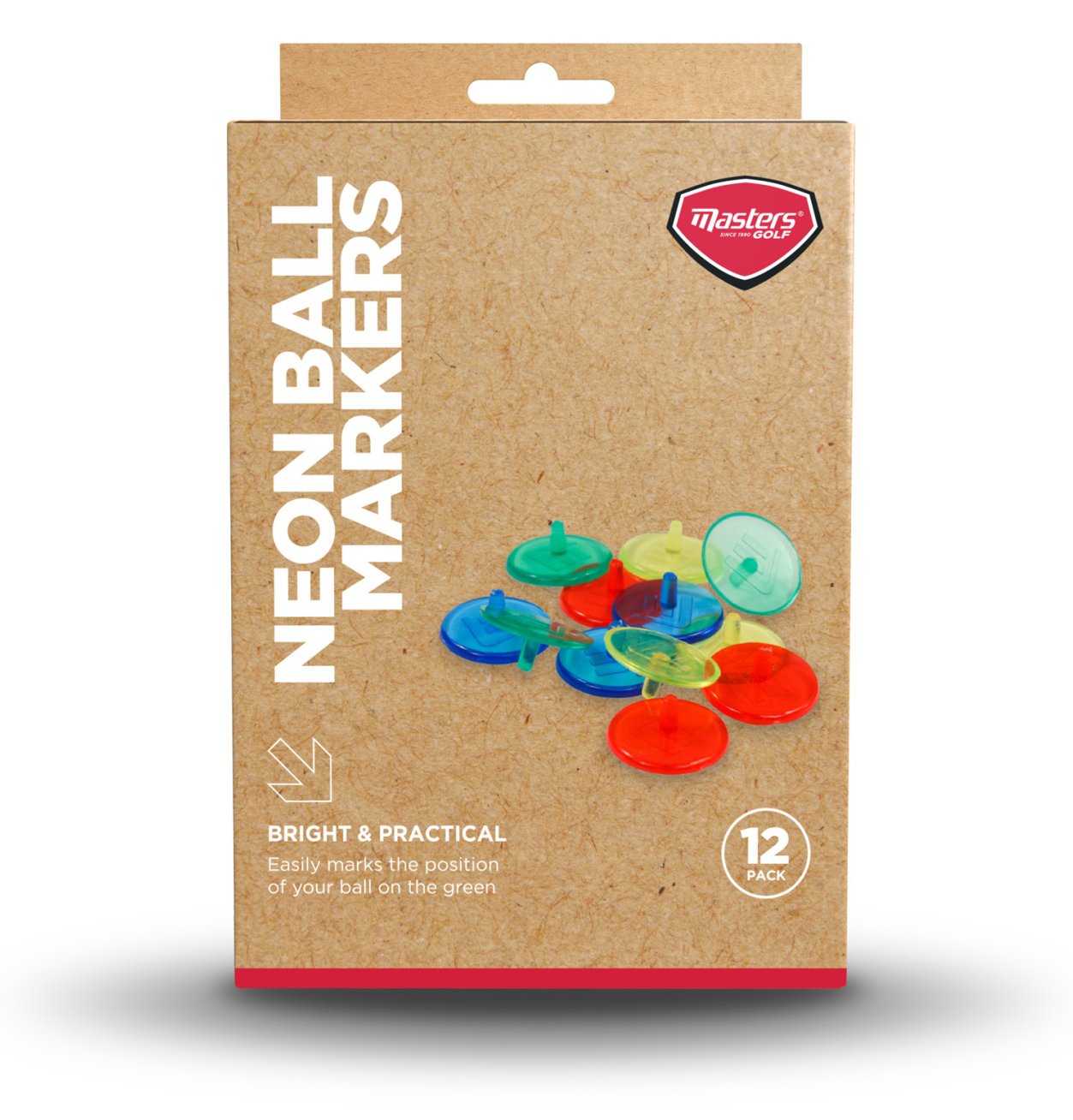 Masters Golf Neon Ball Markers (12 pack) marcadores de bola