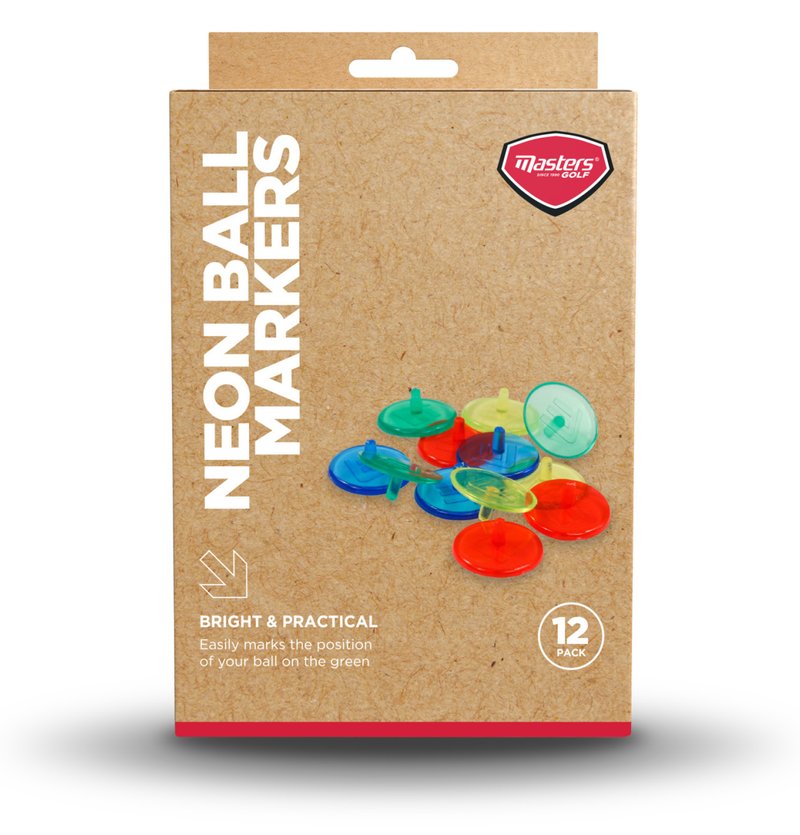 Masters Golf Neon Ball Markers (12 pack) marcadores de bola