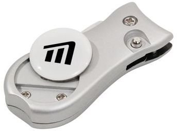 Masters Golf Switchblade Style Pitchfork marcador de divots, plateado