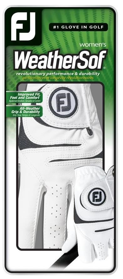 FootJoy WeatherSof 18 guante de golf mujer, blanco