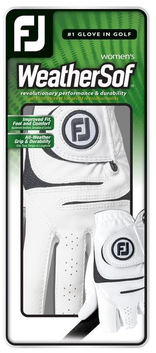 FootJoy WeatherSof 18 guante de golf mujer, blanco