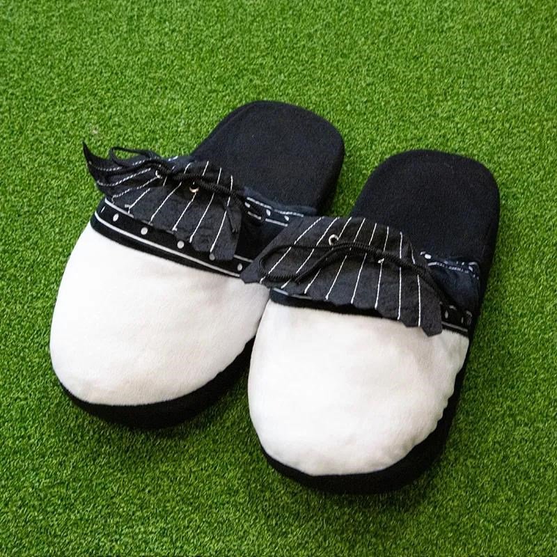 Longridge Golf Slippers (flaps) L (UK10-12) negro/blanco