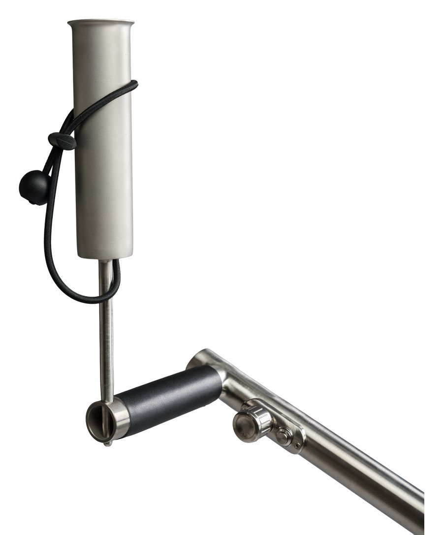 Davies Caddy Compact portaparasol para carro, plata cepillada