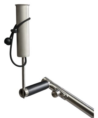Davies Caddy Compact portaparasol para carro, plata cepillada