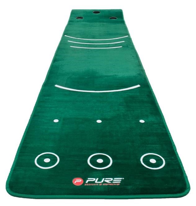 Pure 2 Improve Pure2Improve Dual Grain Putting Mat with Broom (335,3x69,9cm) ayuda de entrenamiento