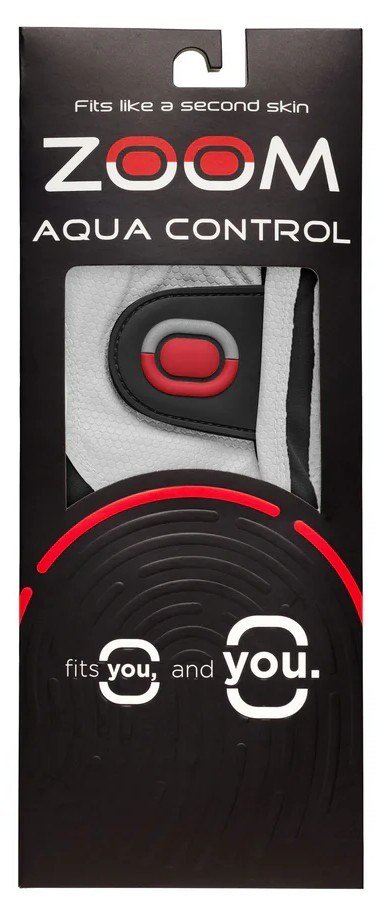 Zoom Zoom Aqua Control guante de golf para hombre, blanco/negro/rojo