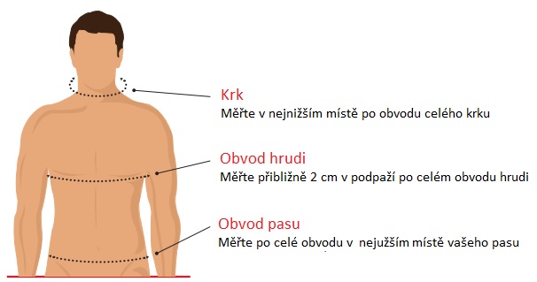 Guía de tallas de polo de hombre Callaway — diagrama de puntos de medición
