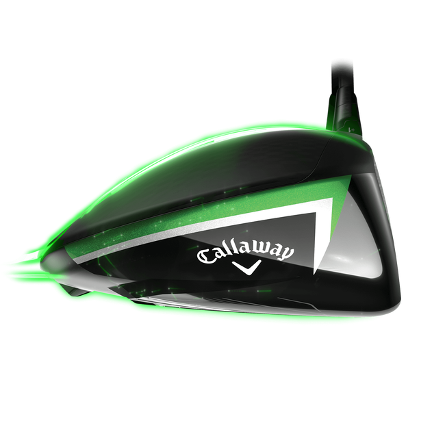 Forma aerodinámica Callaway Elyte X para velocidad de swing