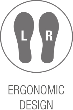 Icono de ajuste anatómico ergonómico izquierdo derecho