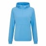 Sudadera intermedia con capucha para mujer Ping Rhona Textured en azul infinity — vista frontal