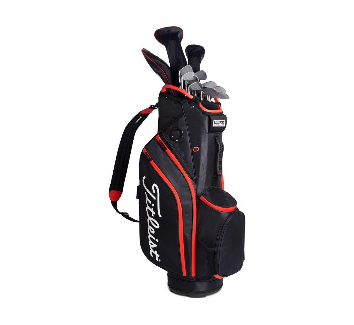 Vista completa de la bolsa Titleist Cart 14 — carbón/grafito/negro