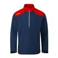 Chaqueta de media cremallera Ping AquaDrive en color azul oxford/rojo clásico