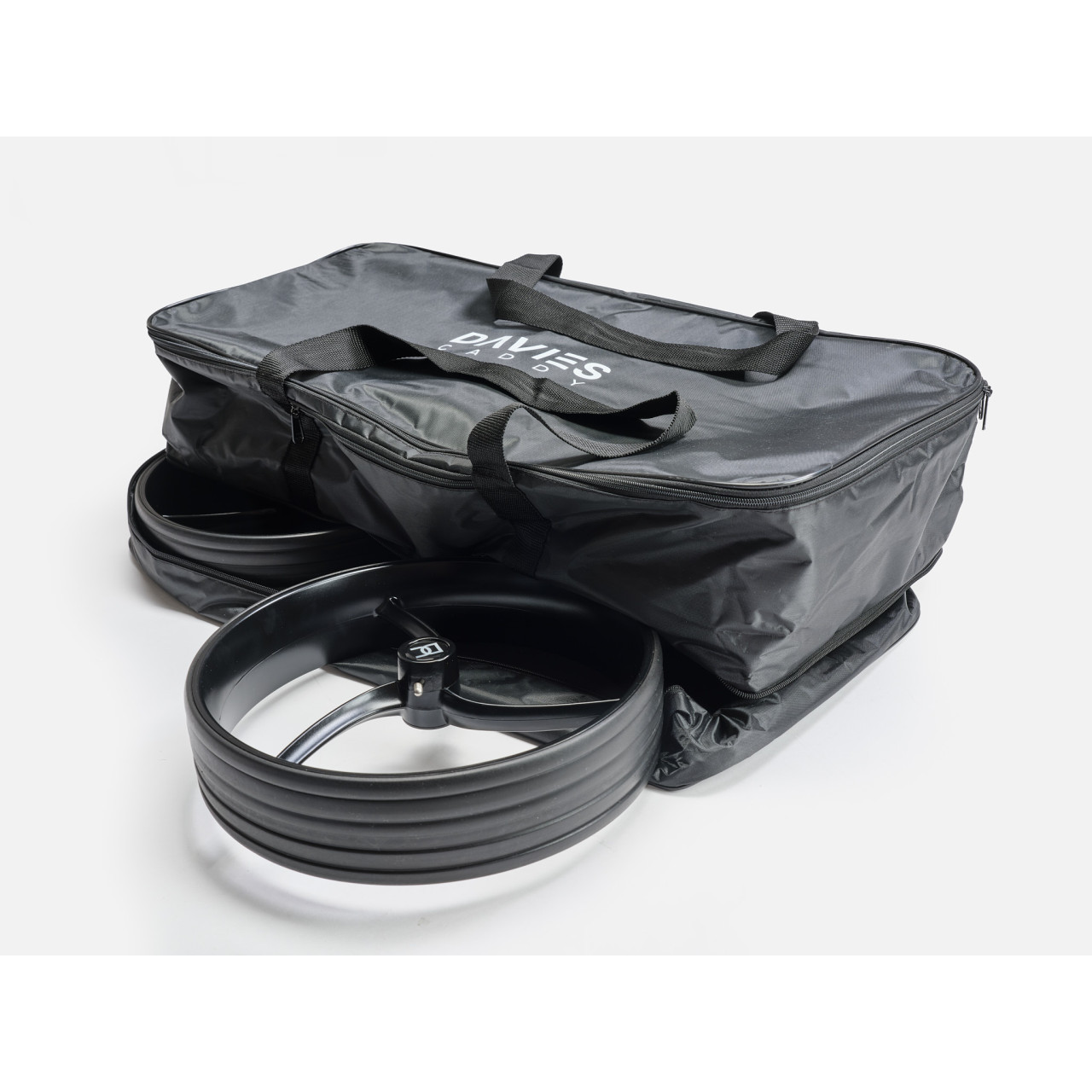 Detalle del acolchado interior completo de la bolsa Davies Caddy DCBAG