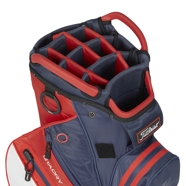 Bolsa de carro Titleist 14 StaDry — 9 bolsillos accesibles y organización de almacenamiento