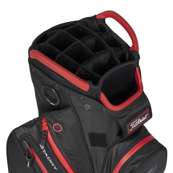 Bolsa Titleist Cart 14 StaDry — Distribución simétrica de los bolsillos