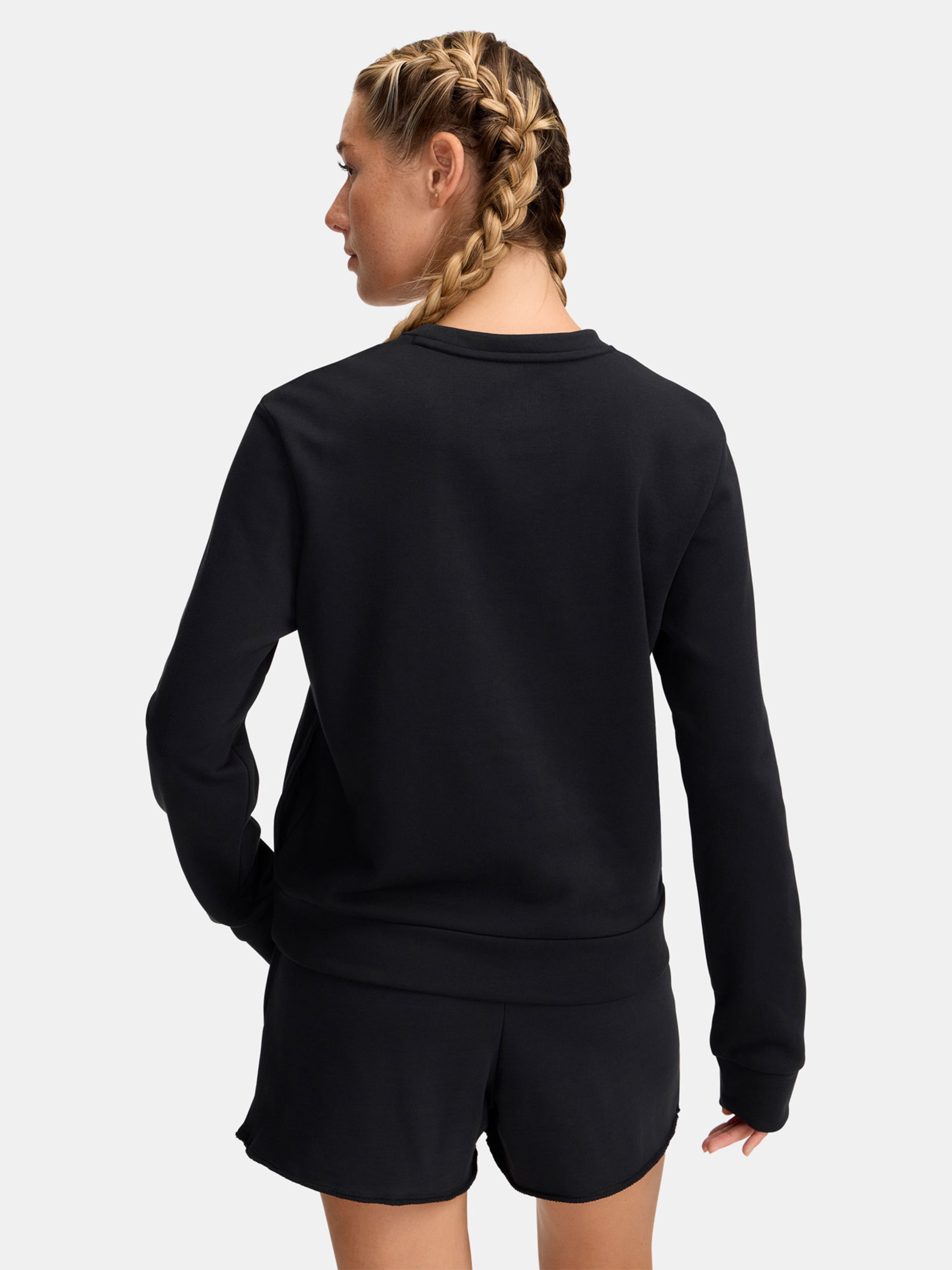 Sudadera para mujer Under Armour Rival Terry Crew – vista lateral de estilo de vida